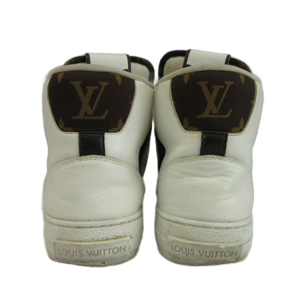 Louis Vuitton Charlie Line Sneakers Leather High Cut Monogram LV Logo — view 5