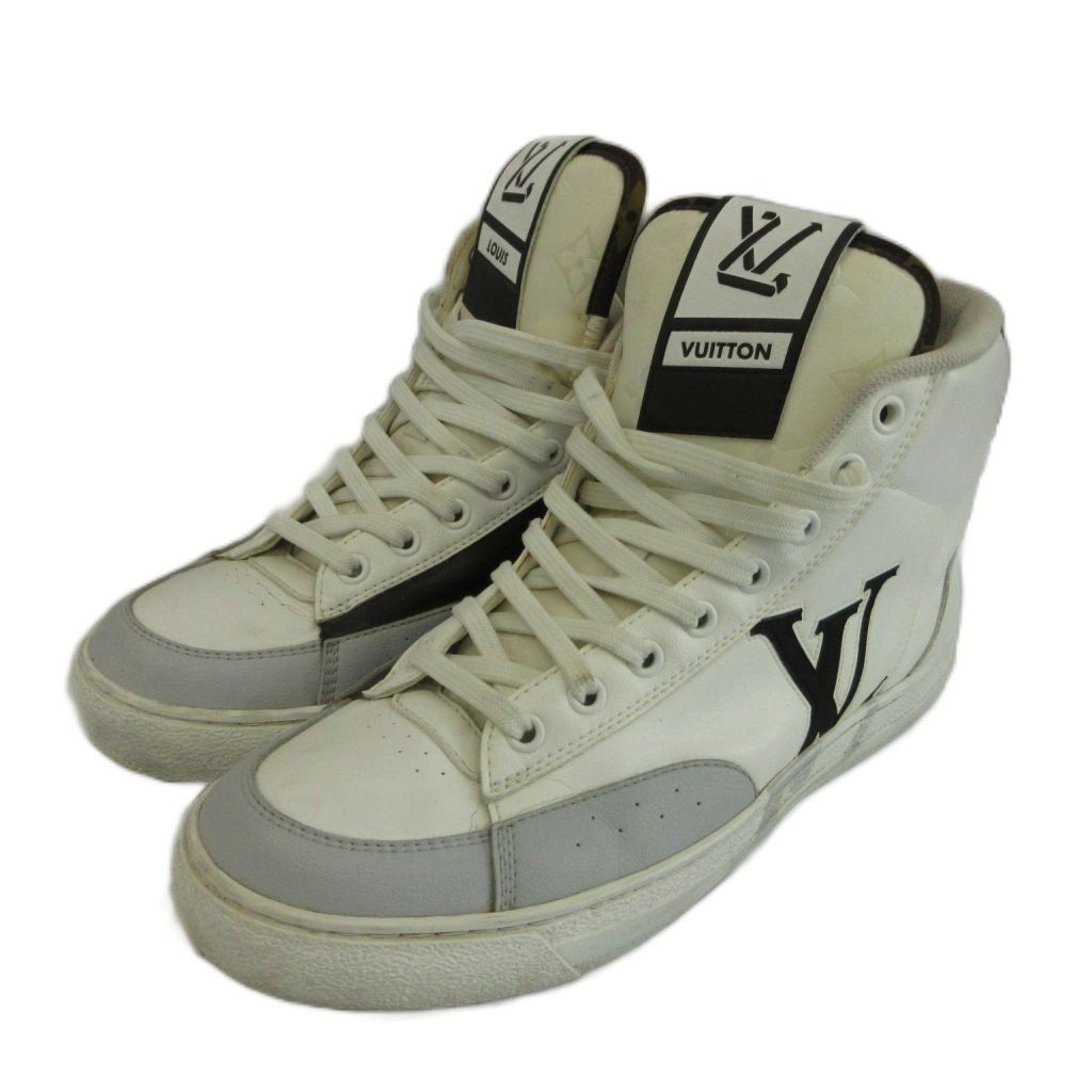 Louis Vuitton Charlie Line Sneakers Leather High Cut Monogram LV Logo — view 2