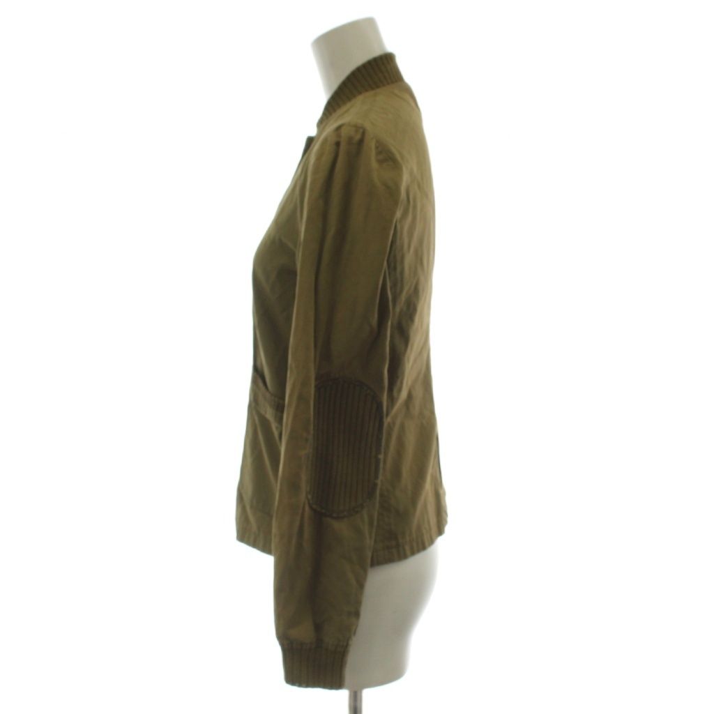 Miu Miu Jacket Long Sleeve Cotton 38 Khaki GG — view 2