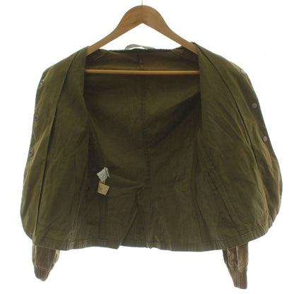 Miu Miu Jacket Long Sleeve Cotton 38 Khaki GG — view 4