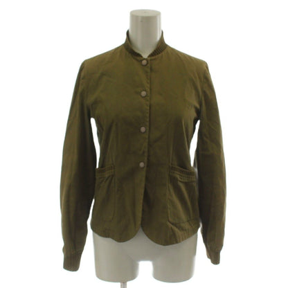 Miu Miu Jacket Long Sleeve Cotton 38 Khaki GG