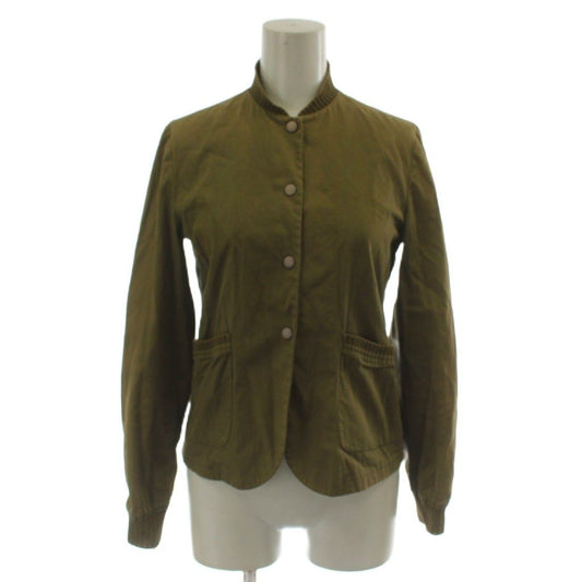 Miu Miu Jacket Long Sleeve Cotton 38 Khaki GG