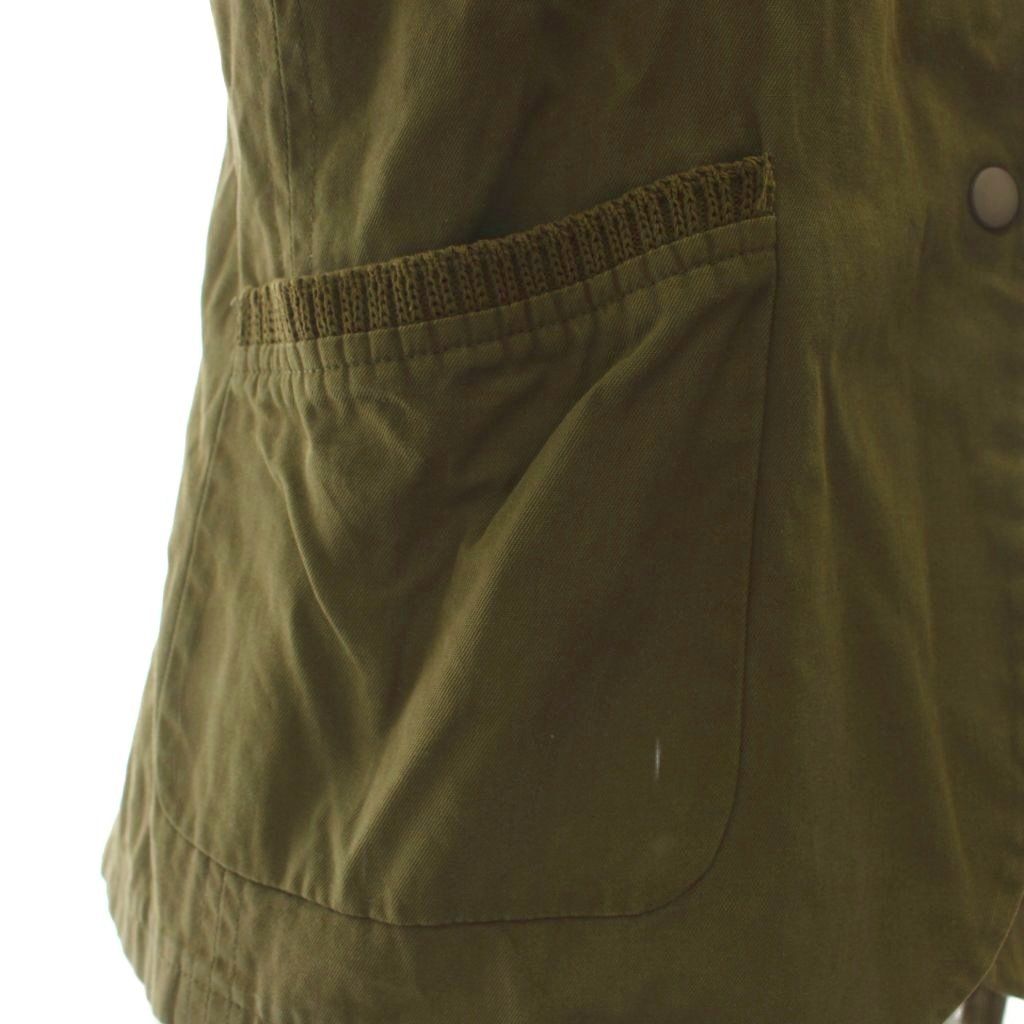 Miu Miu Jacket Long Sleeve Cotton 38 Khaki GG — view 7