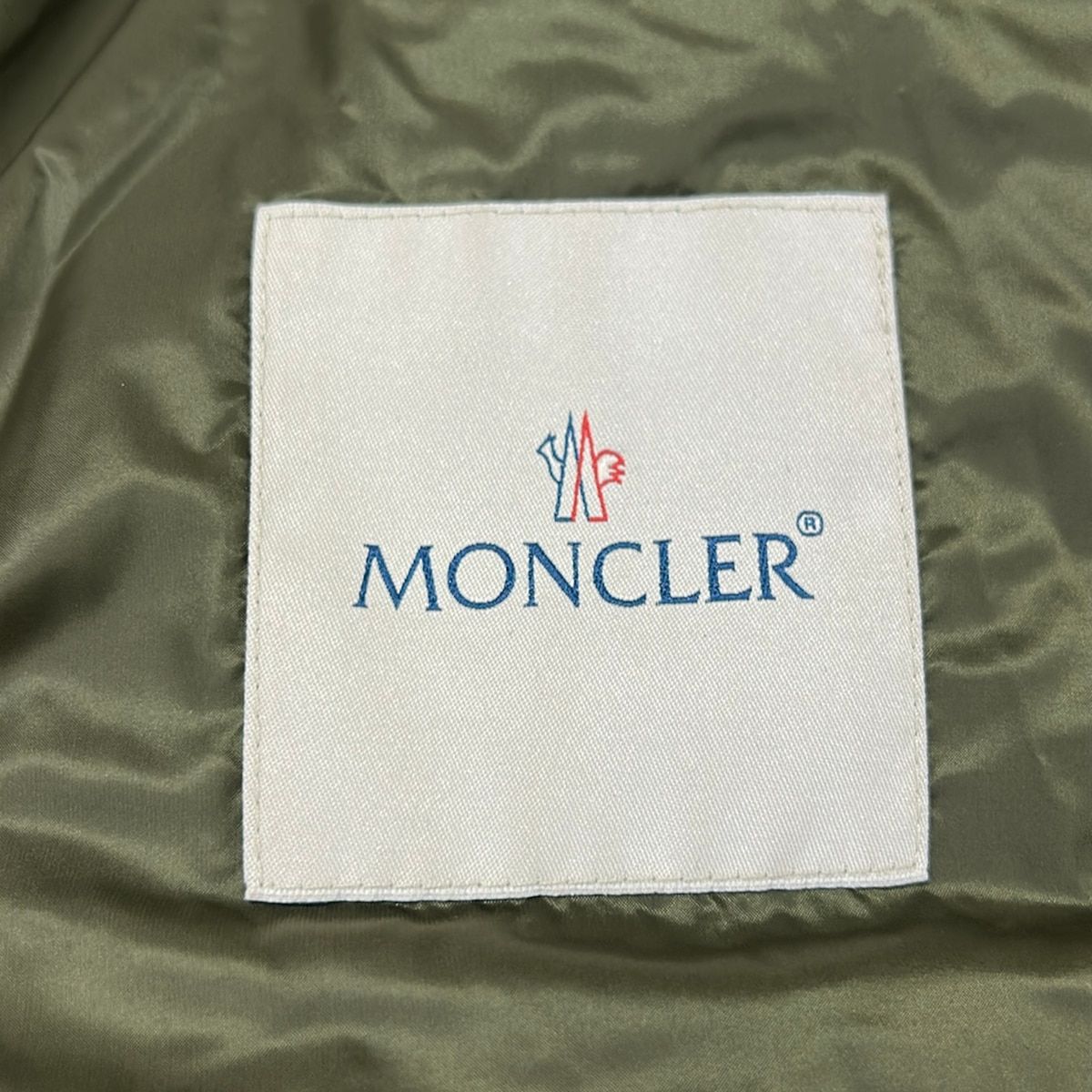 Moncler Down Coat 1 Aure Khaki Long Sleeve Zip Up Winter — view 3