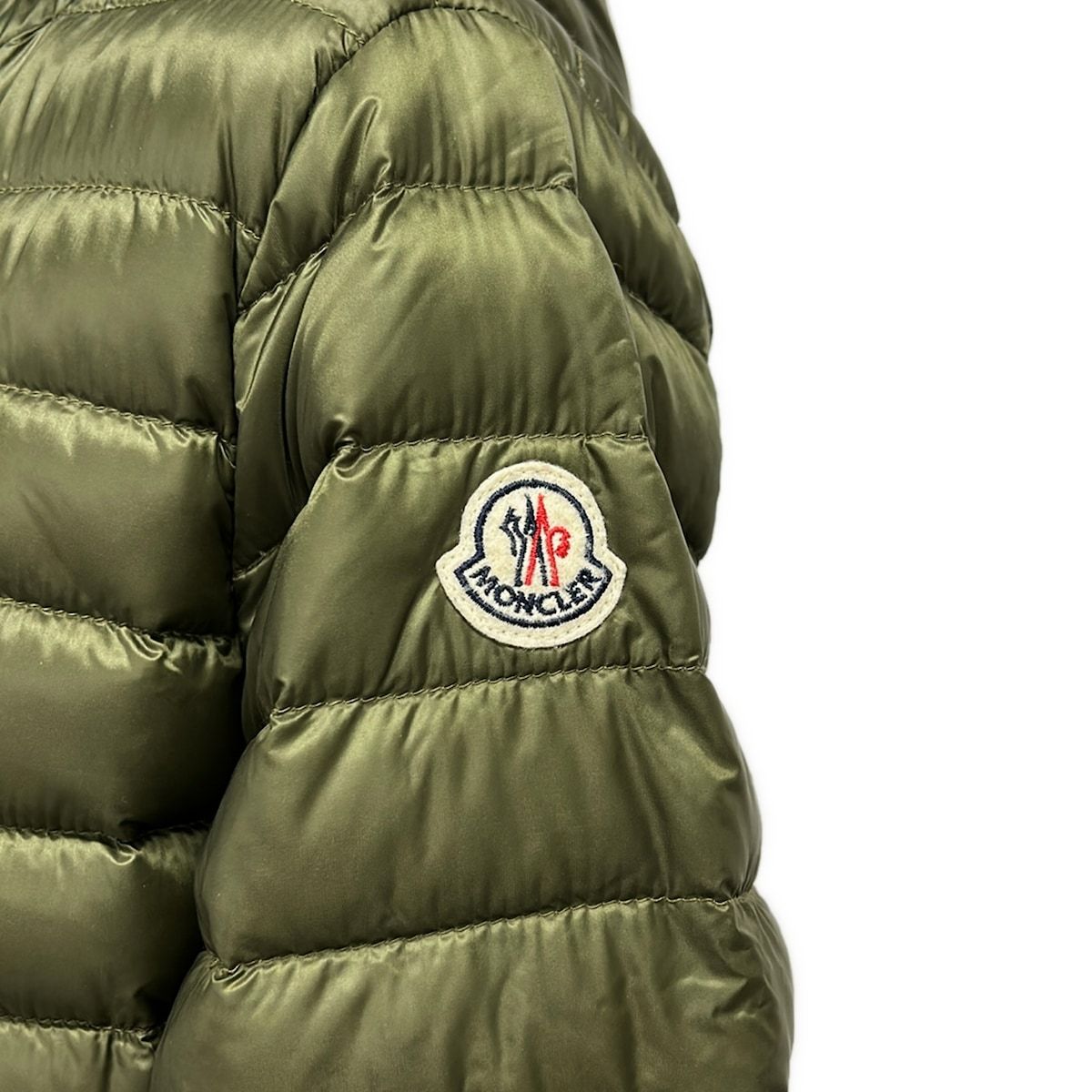 Moncler Down Coat 1 Aure Khaki Long Sleeve Zip Up Winter — view 7