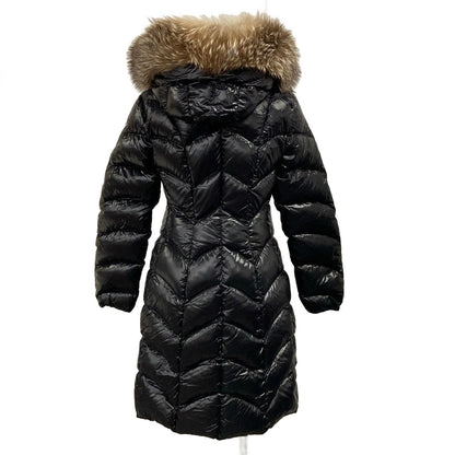 Moncler Down Coat 0 XS Albizia Black Long Sleeve Fur Removable Winter — view 2