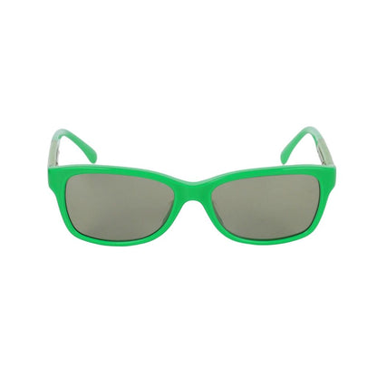 Chanel CC Logo Square Sunglasses Color Block Green Eyewear — view 2