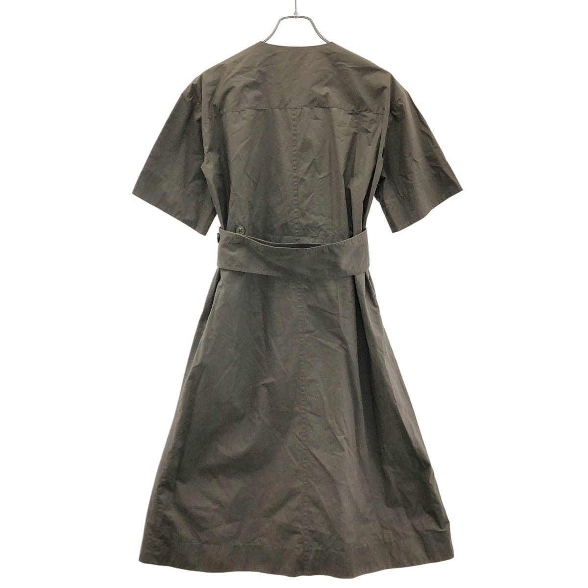 Celine by Phoebe Philo Cotton Belted Wrap Dress 2 Gray 36 — view 2