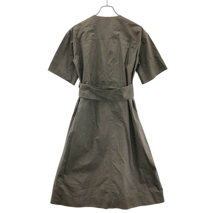 Celine by Phoebe Philo Cotton Belted Wrap Dress 2 Gray 36 — view 2