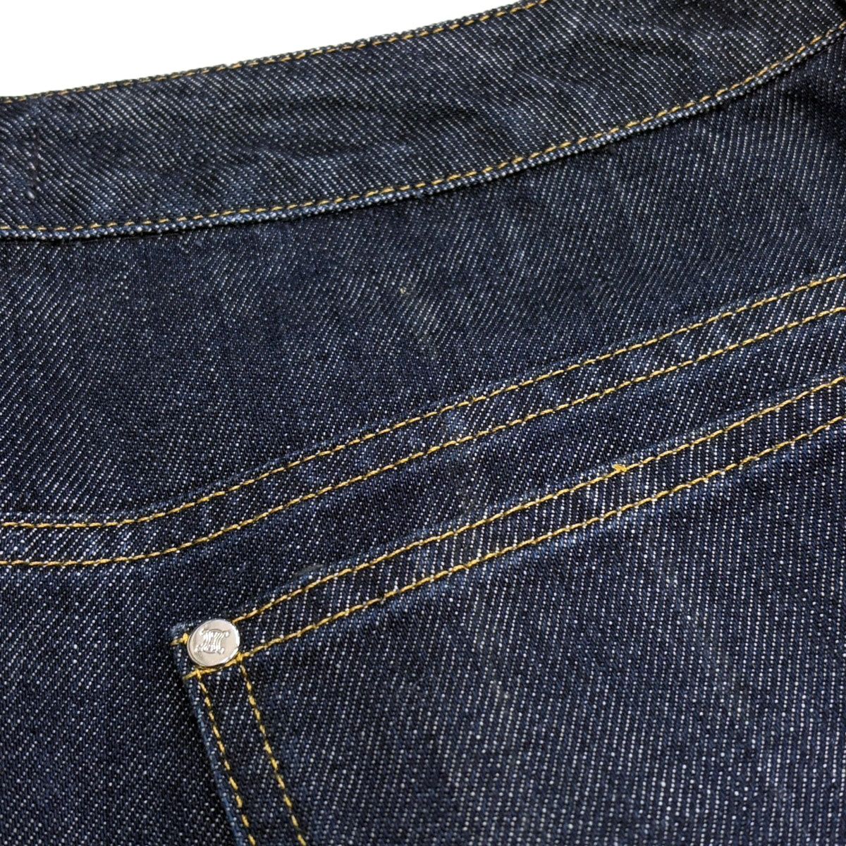 Celine Vintage Flower Cutwork Denim Skirt 2 Indigo Blue 40 — view 7