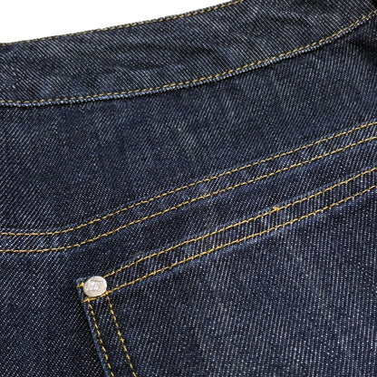 Celine Vintage Flower Cutwork Denim Skirt 2 Indigo Blue 40 — view 7