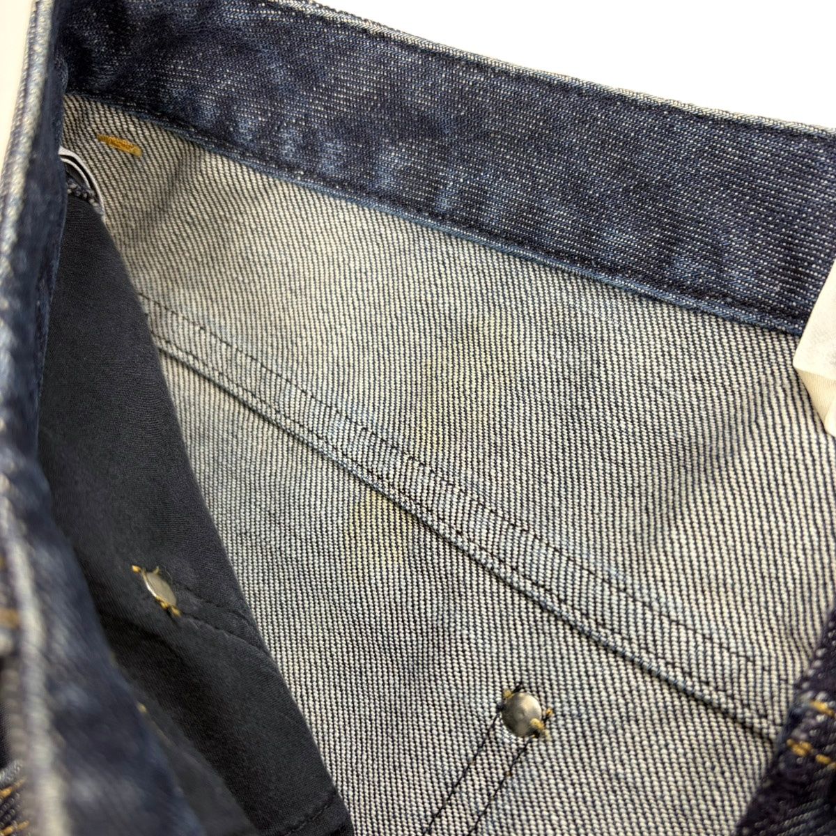 Celine Vintage Flower Cutwork Denim Skirt 2 Indigo Blue 40 — view 5