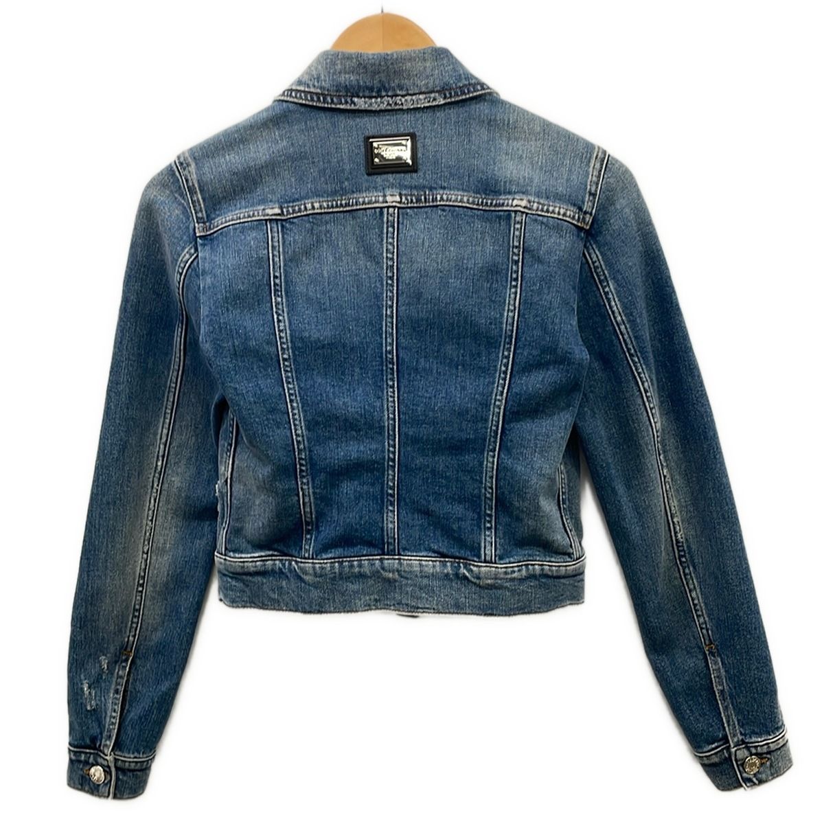Dolce & Gabbana Jean 36 S Navy Long Sleeve Distressed Spring Autumn Jacket — view 2