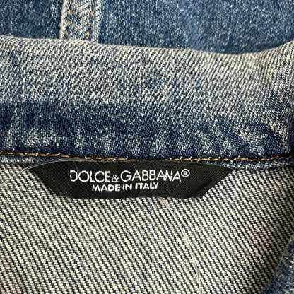 Dolce & Gabbana Jean 36 S Navy Long Sleeve Distressed Spring Autumn Jacket — view 3