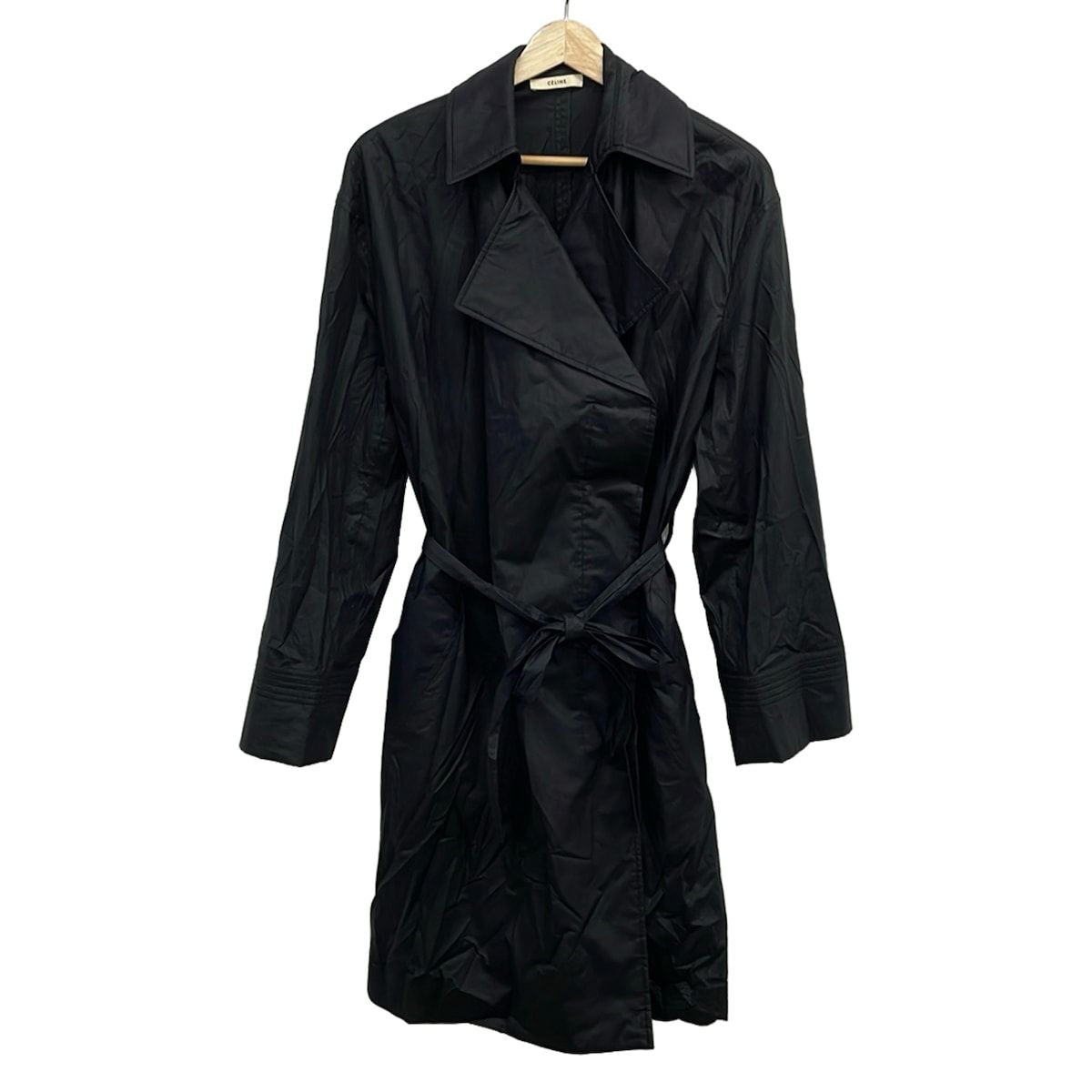 Celine Coat 36 S Black Long Sleeve Spring Autumn