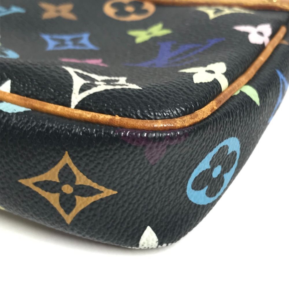 Louis Vuitton Shoulder Bag Pochette Accessoires Monogram Multicolor Canvas Noir Black — view 6