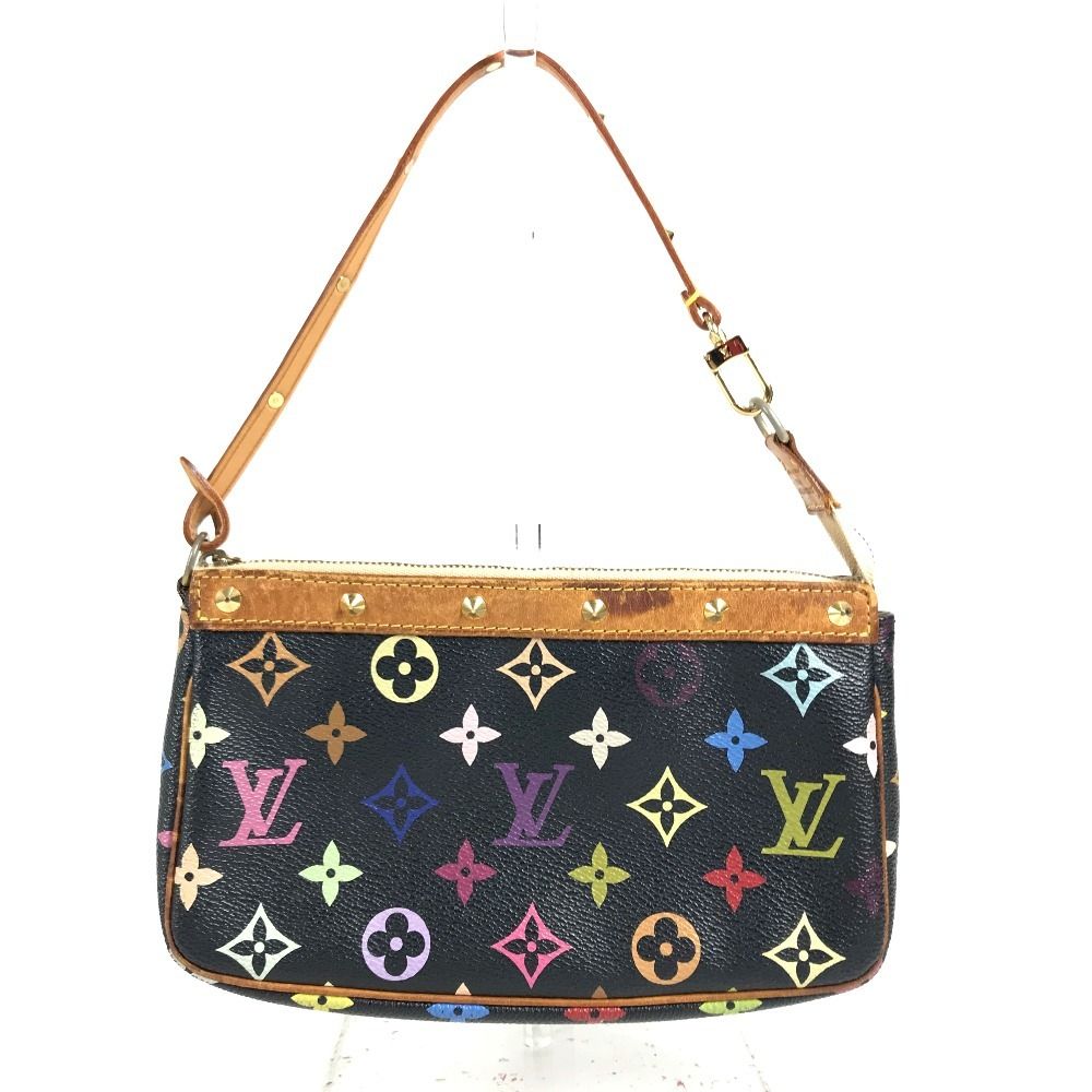 Louis Vuitton Shoulder Bag Pochette Accessoires Monogram Multicolor Canvas Noir Black