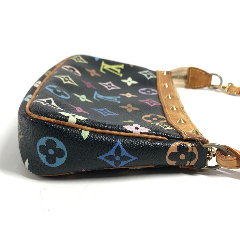 Louis Vuitton Shoulder Bag Pochette Accessoires Monogram Multicolor Canvas Noir Black — view 4