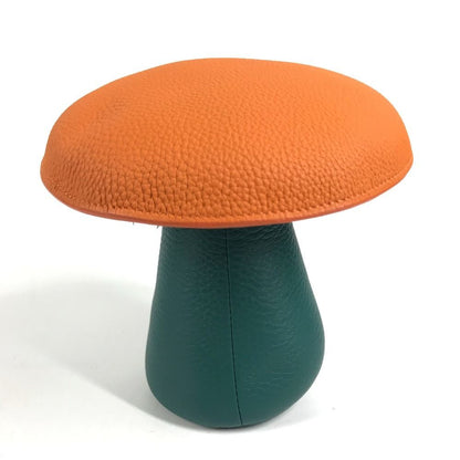 Hermes Object Paperweight Mushroom GM Leather Orange — view 3