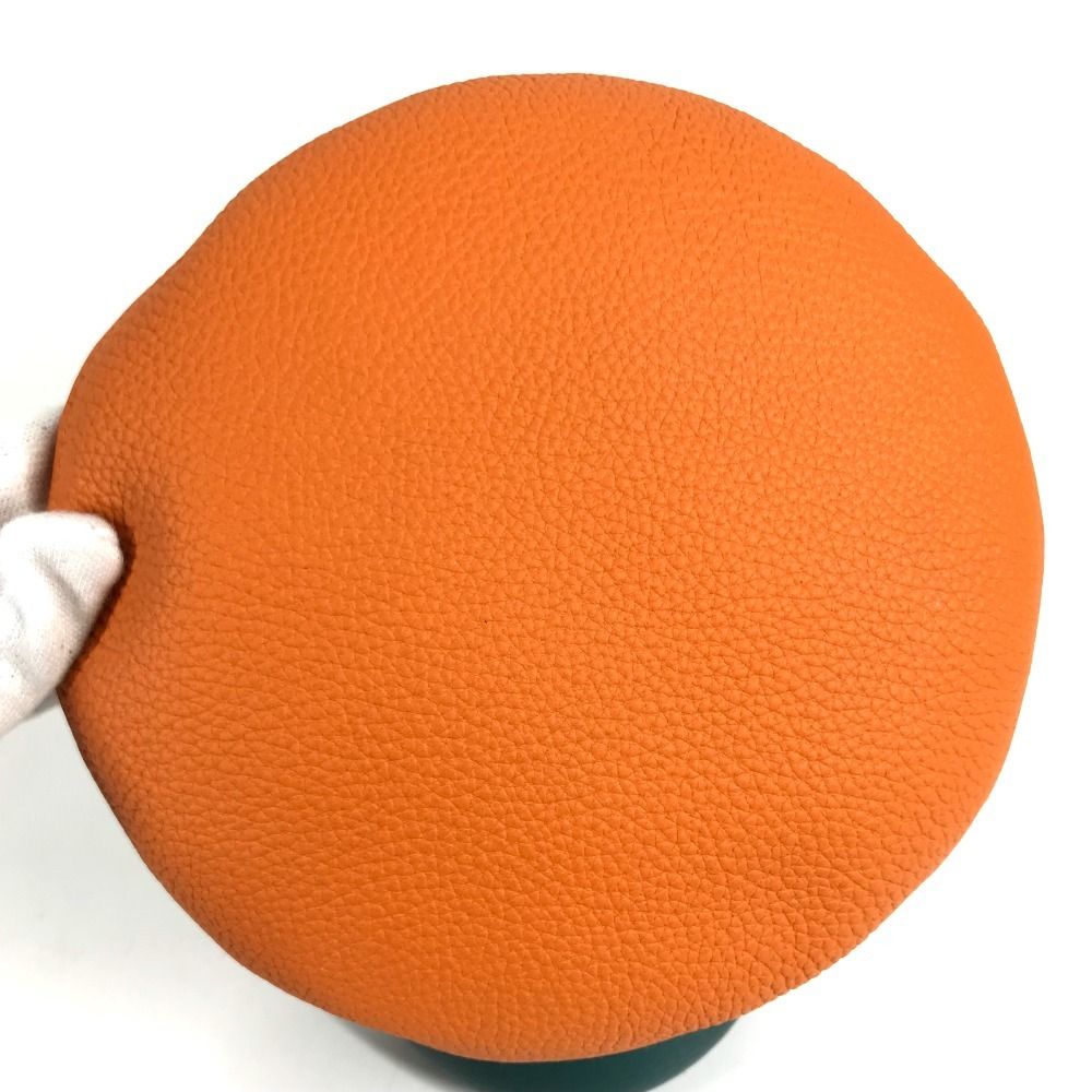 Hermes Object Paperweight Mushroom GM Leather Orange — view 5