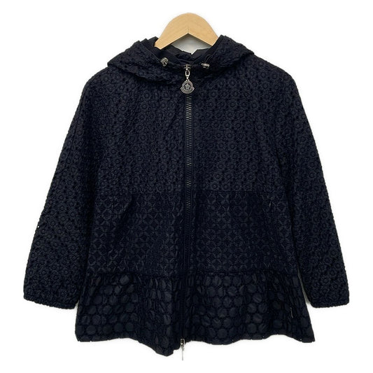 Moncler Jacket 1 S Etain Navy Long Sleeve Lace Zip Up Spring Autumn