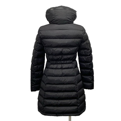 Moncler Down Coat 0 XS Flammette Black Long Sleeve Hood Winter Cotton — view 2