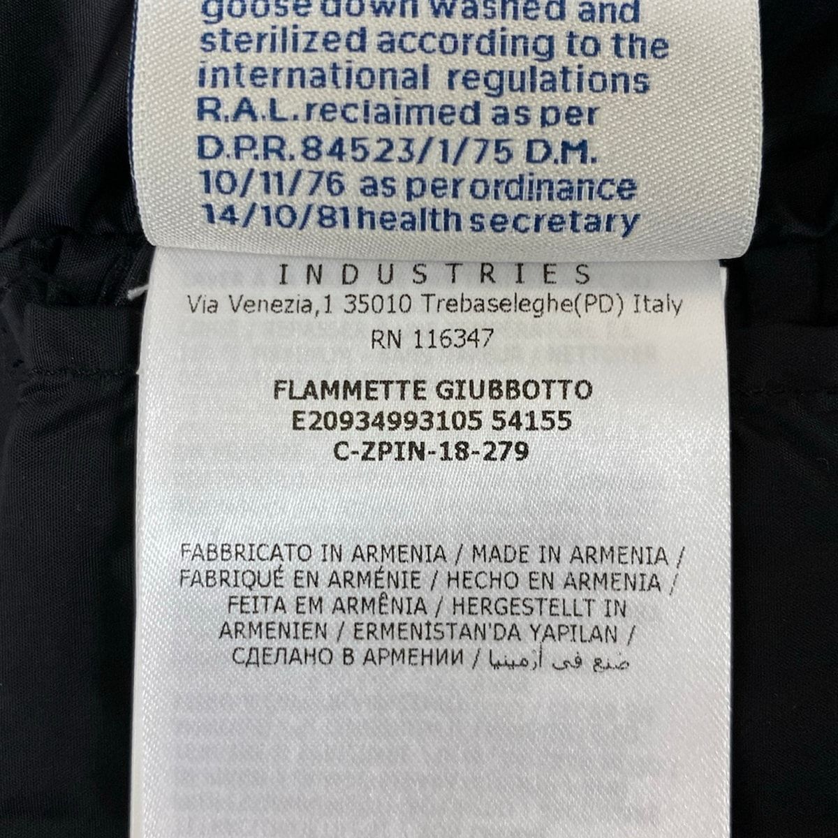 Moncler Down Coat 0 XS Flammette Black Long Sleeve Hood Winter Cotton — view 4