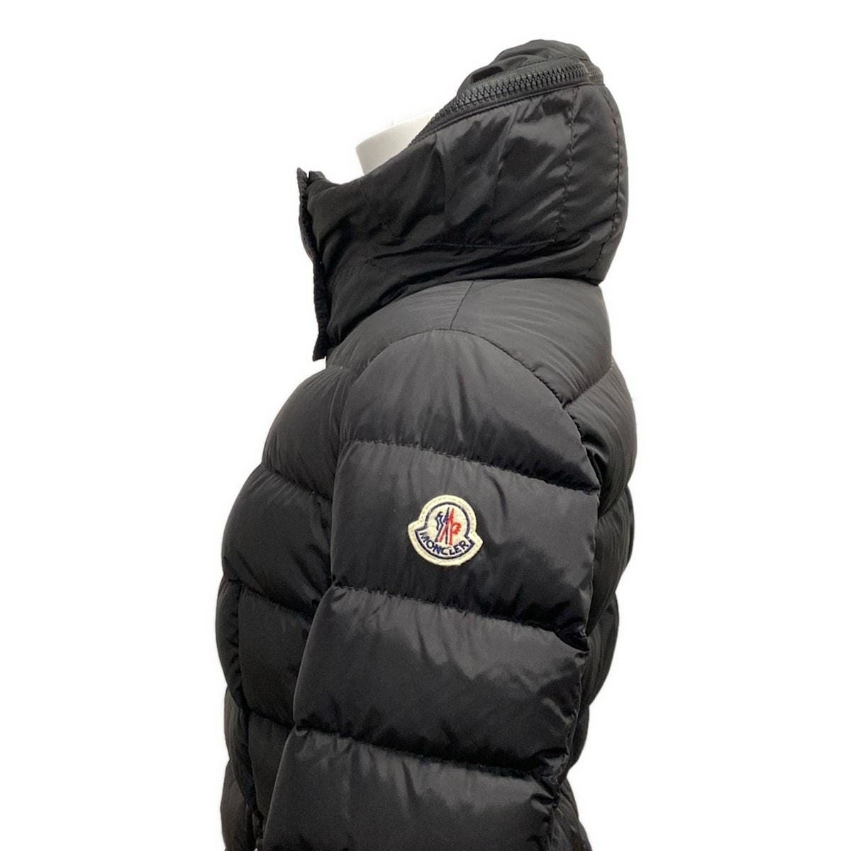 Moncler Down Coat 0 XS Flammette Black Long Sleeve Hood Winter Cotton — view 7