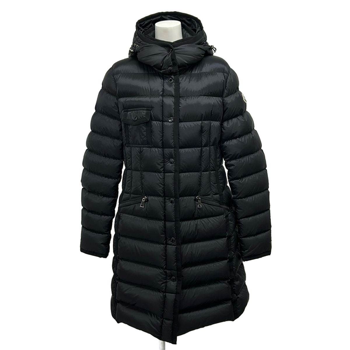 Moncler Down Coat 4 XL Hermine Black Long Sleeve Winter