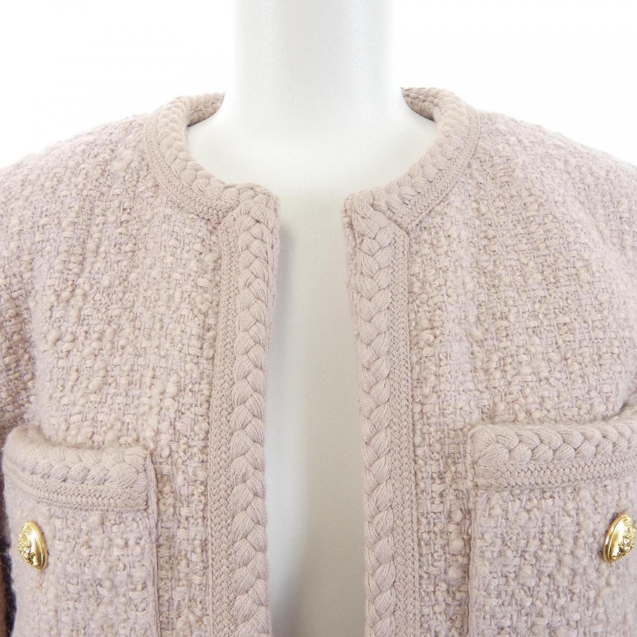 Celine Collarless Jacket Pink — view 5