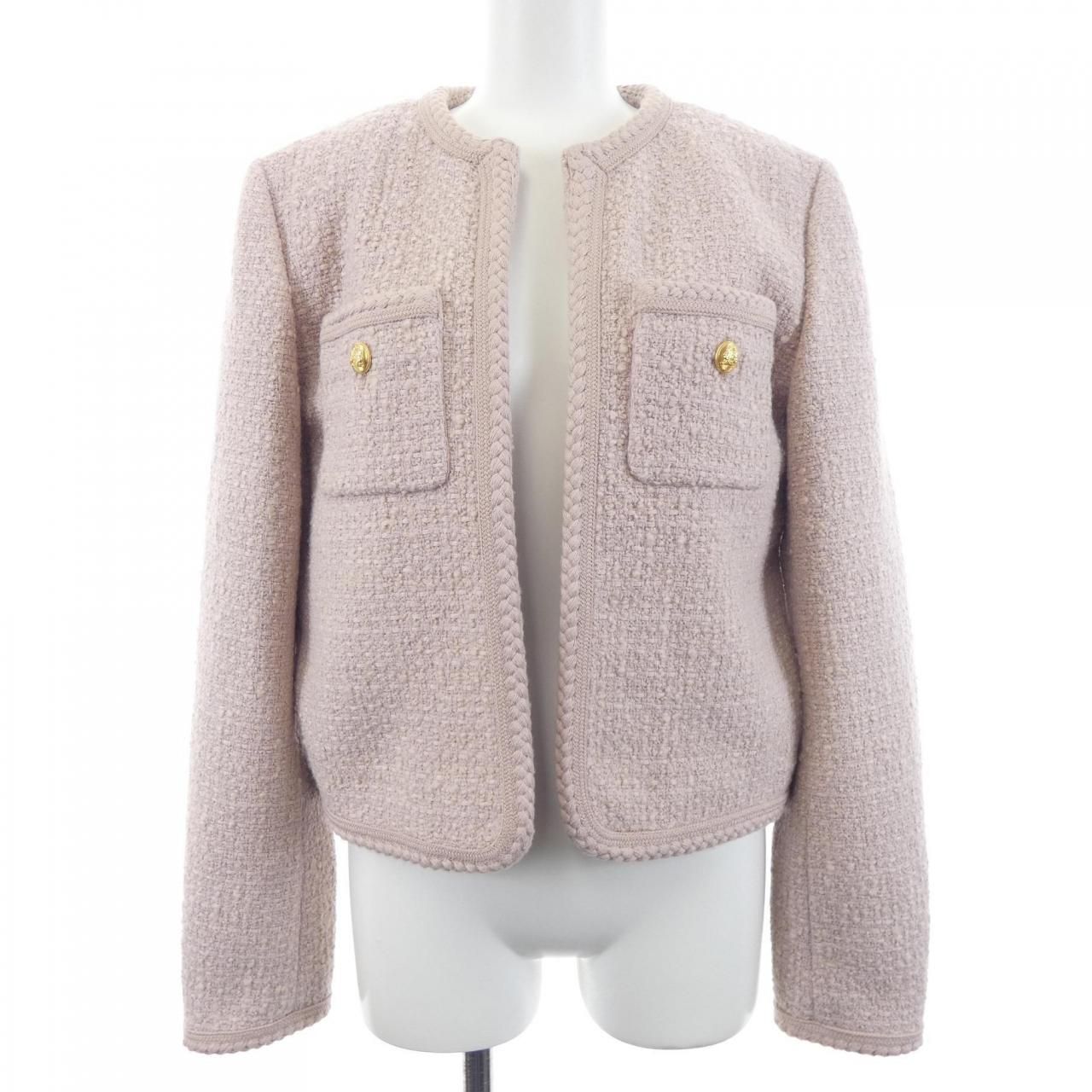 Celine Collarless Jacket Pink