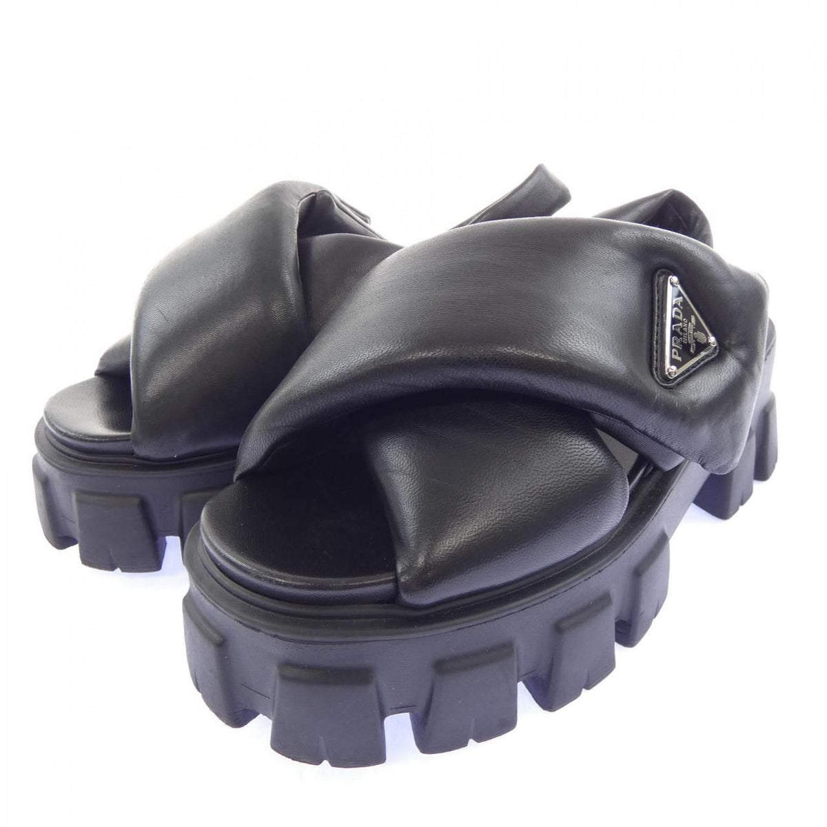 Prada Monolith Sandals Triangle Logo — view 3