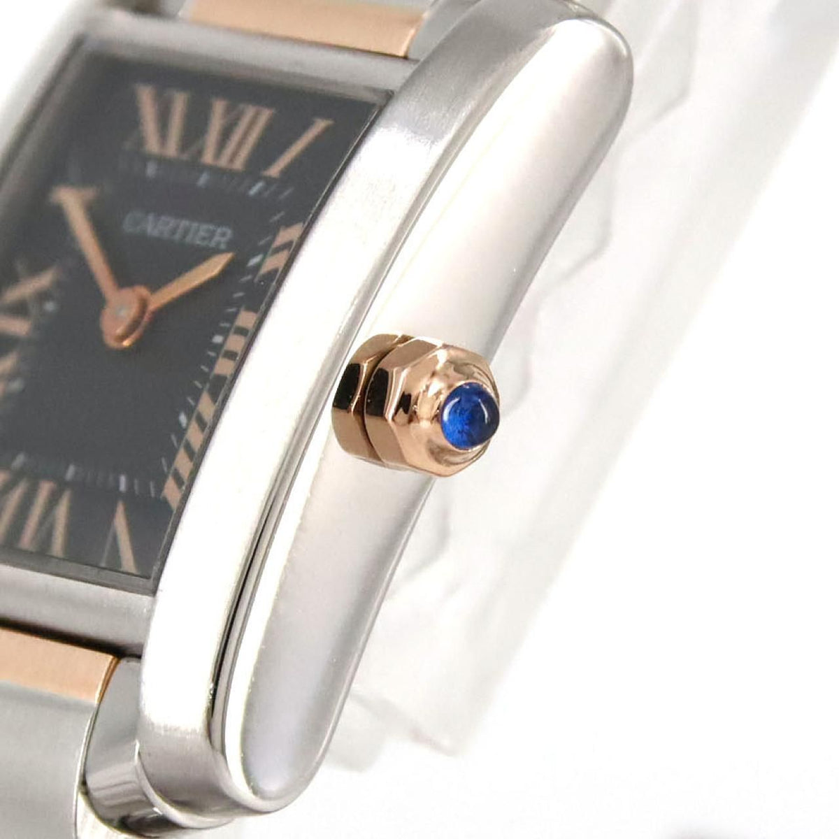 Cartier Tank Francaise SM PG Limited Stainless Steel Pink Gold Quartz Watch — view 4