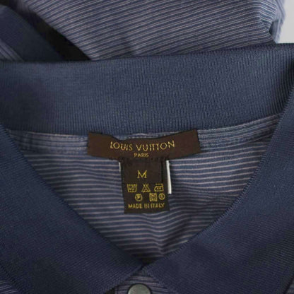 Louis Vuitton Polo Shirt Border M Blue Short Sleeve AP — view 3