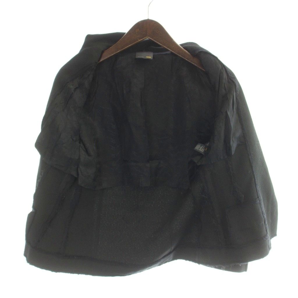 Fendi Jacket Wool Black Collared 3/4 Sleeves AP — view 4