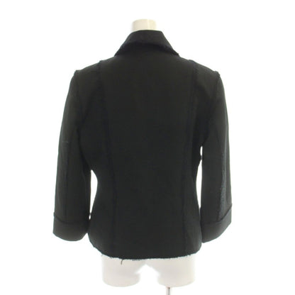 Fendi Jacket Wool Black Collared 3/4 Sleeves AP — view 2