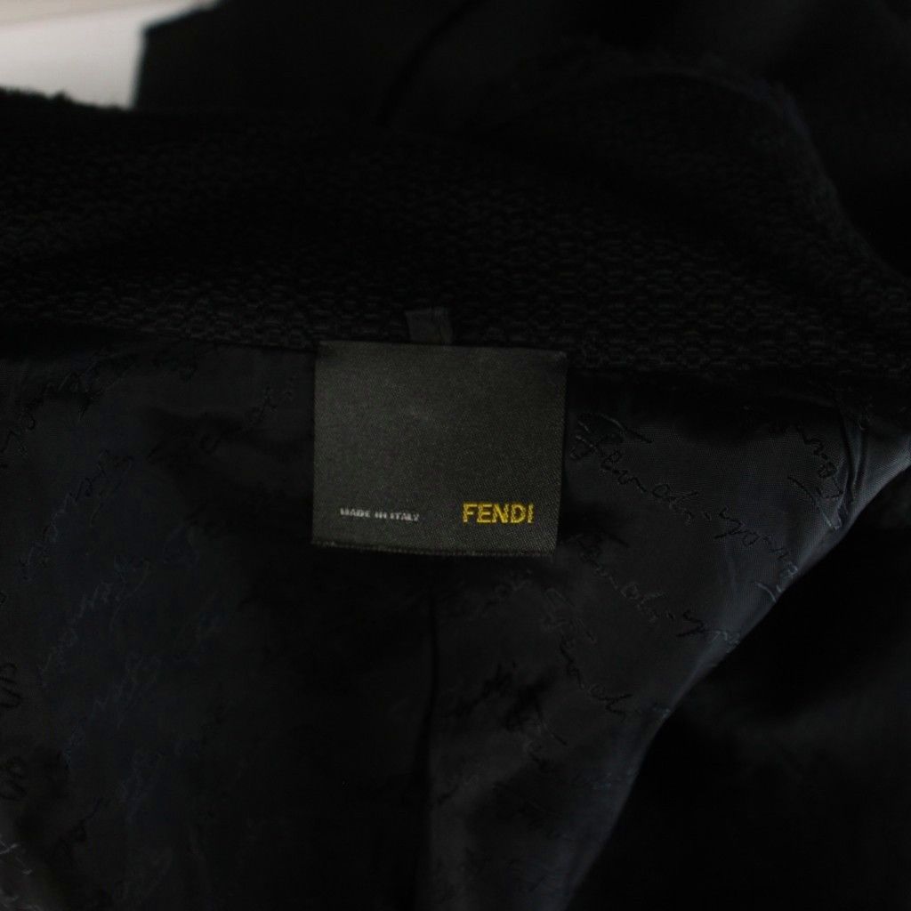 Fendi Jacket Wool Black Collared 3/4 Sleeves AP — view 5