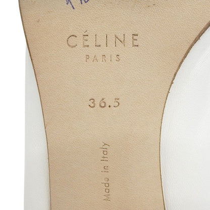 Celine Soft Leather Lace Up Booties White Boot 36.5 — view 6