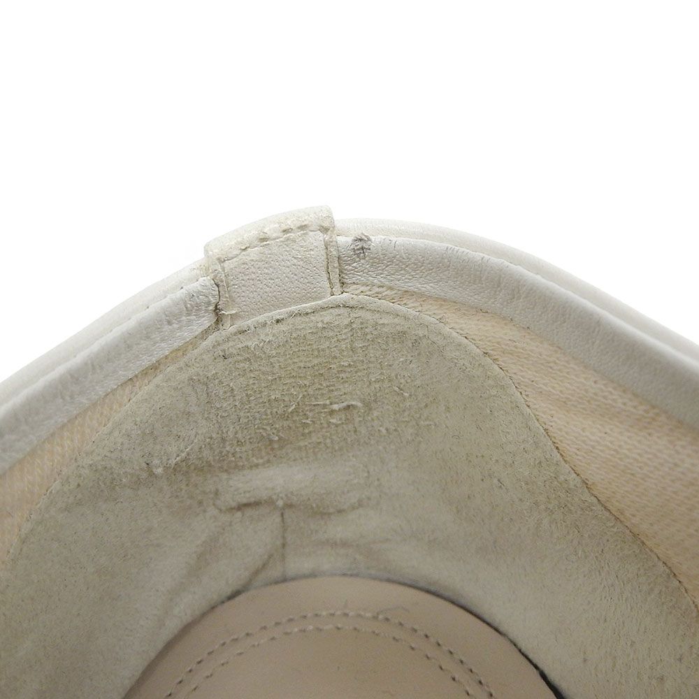 Celine Soft Leather Lace Up Booties White Boot 36.5 — view 4