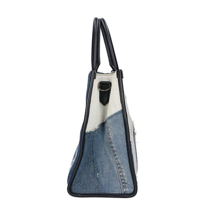 Dolce & Gabbana BM Logo Embroidered Denim Patchwork Shopping — view 2
