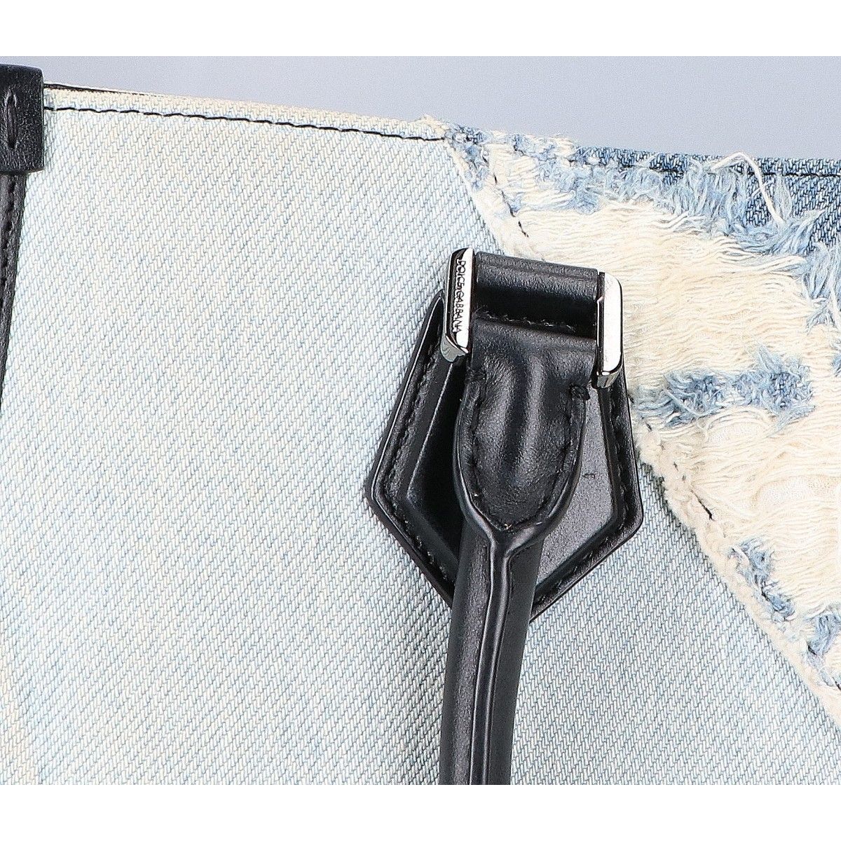 Dolce & Gabbana BM Logo Embroidered Denim Patchwork Shopping — view 8