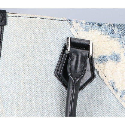 Dolce & Gabbana BM Logo Embroidered Denim Patchwork Shopping — view 8
