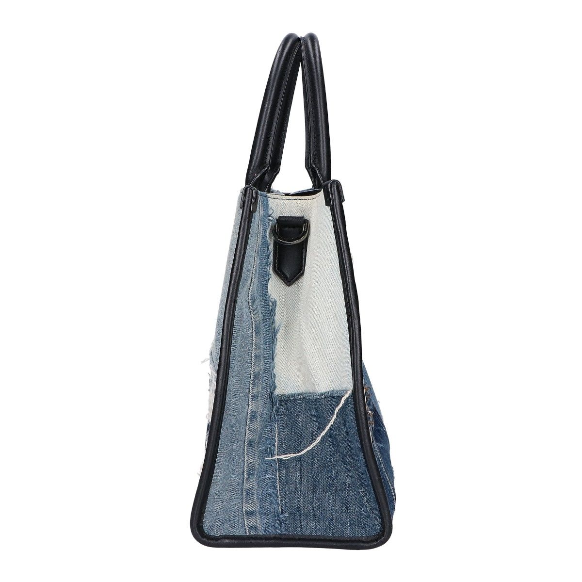 Dolce & Gabbana BM Logo Embroidered Denim Patchwork Shopping — view 4
