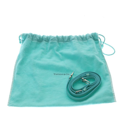 Tiffany & Co Shopping Tote Mini Shoulder Bag Cobalt Blue Calf Leather Silver — view 8