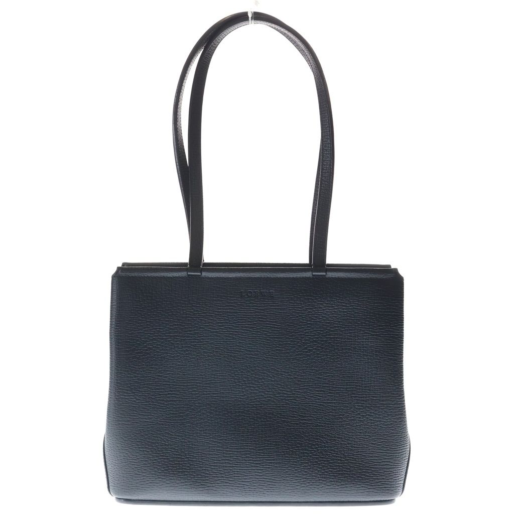 Loewe Log Leather Tote Bag Black