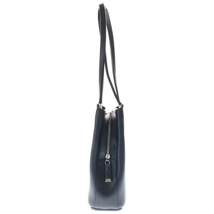 Loewe Log Leather Tote Bag Black — view 3