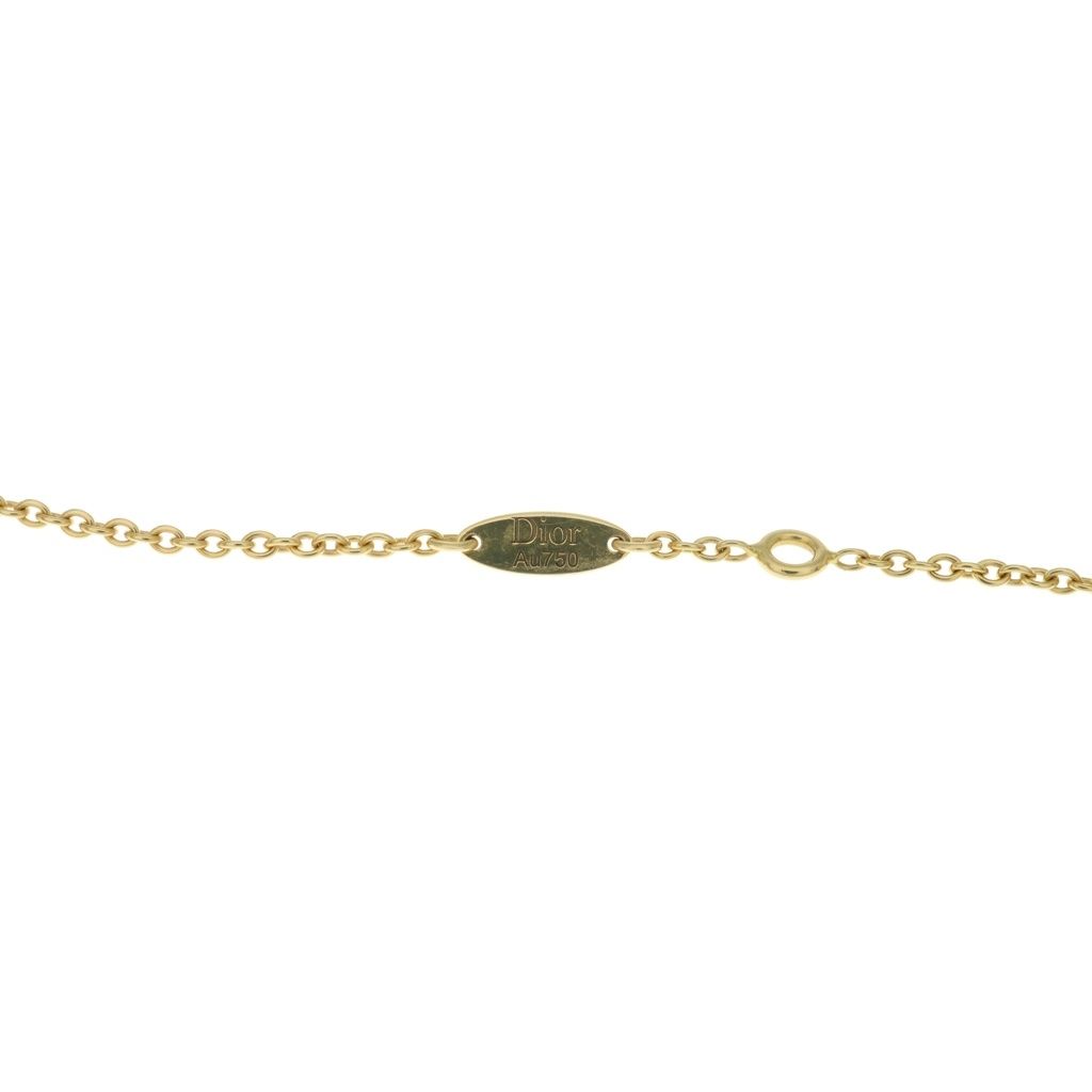 Dior Rose des Vents Pearl Diamond Pendant Chain Yellow Gold — view 6