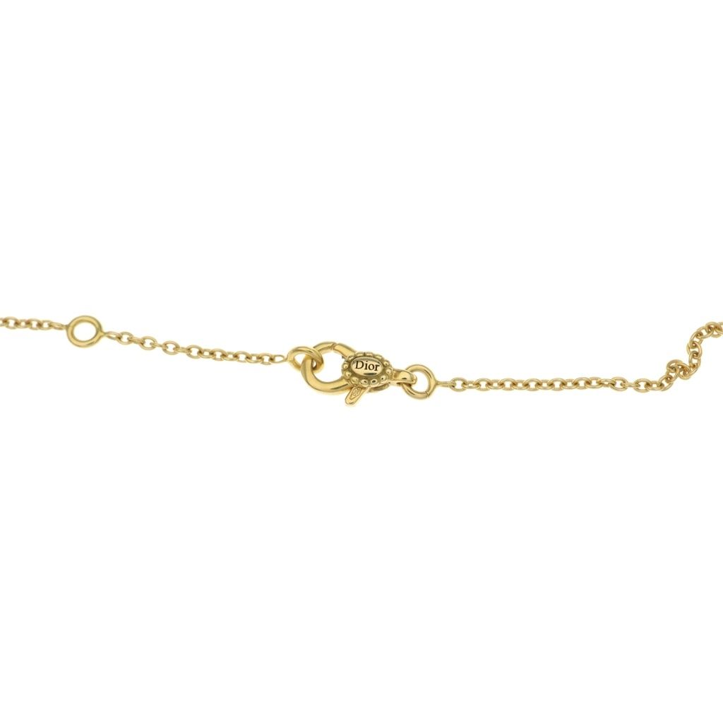 Dior Rose des Vents Pearl Diamond Pendant Chain Yellow Gold — view 5