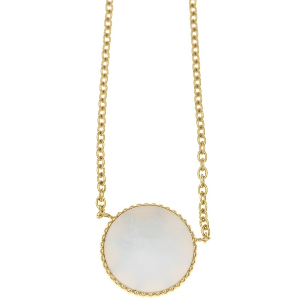 Dior Rose des Vents Pearl Diamond Pendant Chain Yellow Gold — view 3
