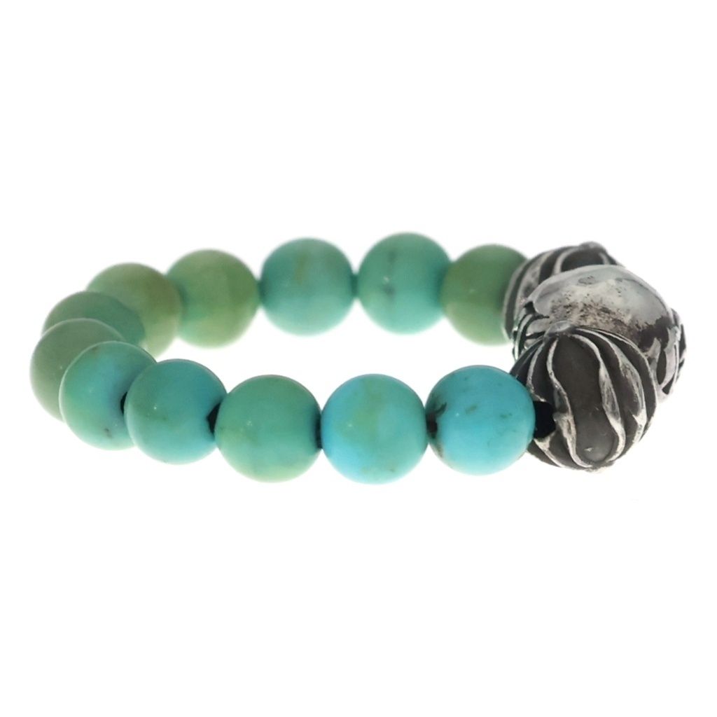 Chrome Hearts Bead Ring Turquoise Blue Silver — view 3